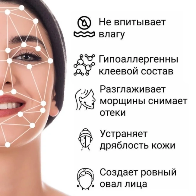 AYOUME Тейп для лица 2,5см*5м камуфляж голубой, 1шт (1)