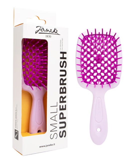 Janeke Щетка для волос белая с малиновым Janeke Superbrush Small (2)