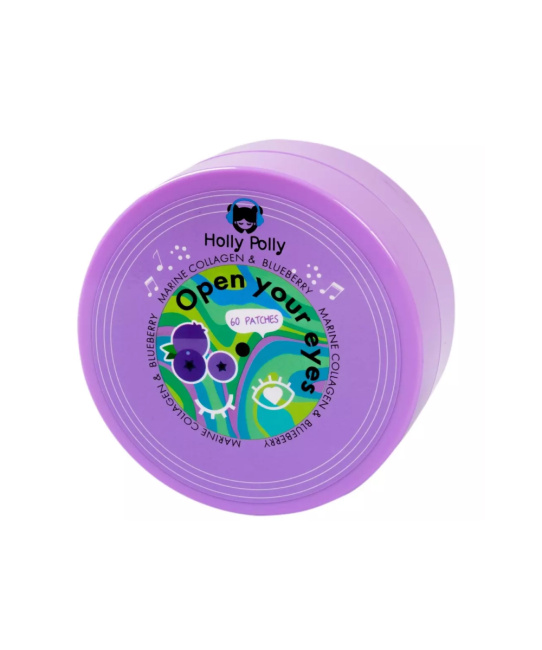 Holly Polly Гидрогелевые патчи для глаз с морским коллагеном и экстрактом черники, 60шт