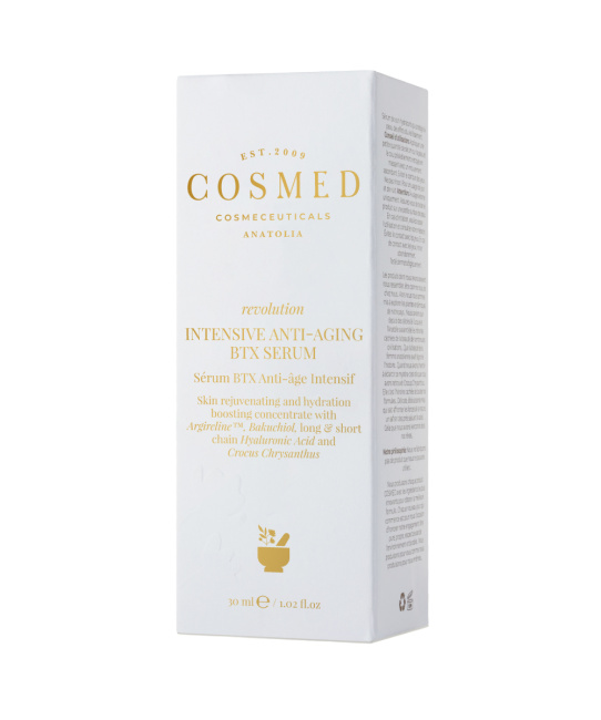 Cosmed Сыворотка косметическая интенсивная, увлажняющая с бакучиолом REVOLUTION INTENSIVE ANTI-AGING BTX SERUM, 30мл (1)