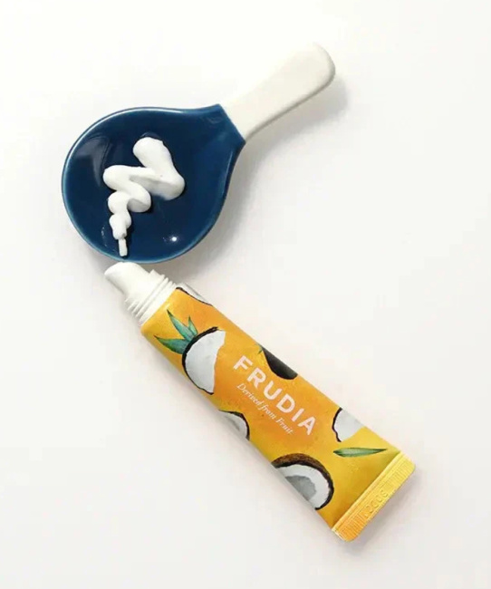 FRUDIA Смягчающий крем для губ с кокосом, 10г (2)