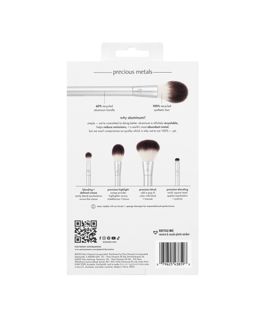 EcoTools Набор кистей для макияжа Precious Metals, 4шт (4)