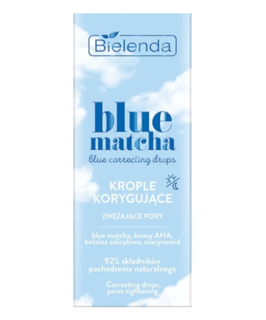 Bielenda Сыворотка корректирующая в каплях сужающая поры BLUE MATCHA, 30мл (2)