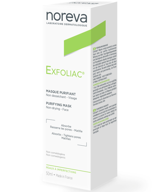 Noreva Маска для лица очищающая Exfoliac, 50мл (1)