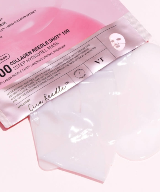 VT COSMETICS VT COSMETICS Двухфазная гидрогелевая маска с коллагеном 100 2Step Collagen Reedle Shot  Hydrogel Mask (розовая) (33 гр + 1,5 гр), 34.5 (1)