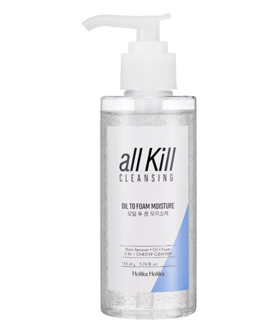Holika Holika Очищающее гидрофильное масло-пенка All Kill Cleansing Oil To Foam Moisture увлажняющее, 155мл