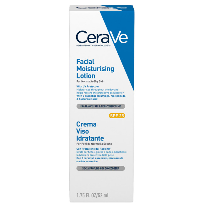 CeraVe Увлажняющий лосьон для лица SPF25, 52мл (2)