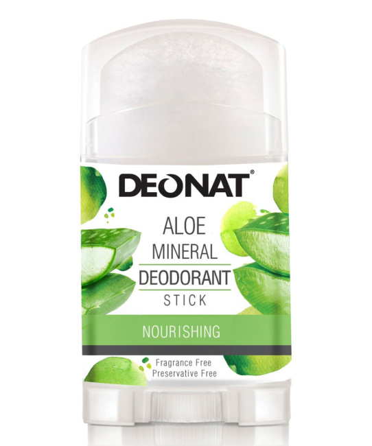 Deonat Дезодорант-кристалл с соком Алоэ вера на калиевых квасцах, стик плоский (twist-up), 100г
