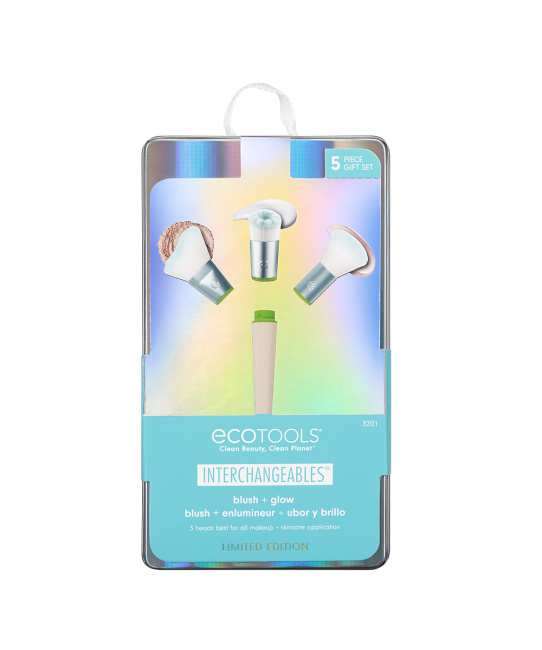 EcoTools Набор кистей для макияжа со сменными насадками Interchangeables, 4шт (1)