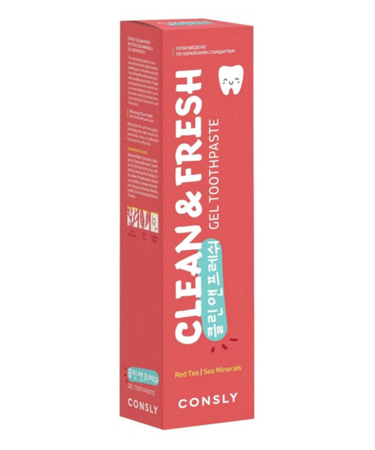 Consly Гелевая зубная паста с экстрактом красного чая и морскими минералами, 105г (1)