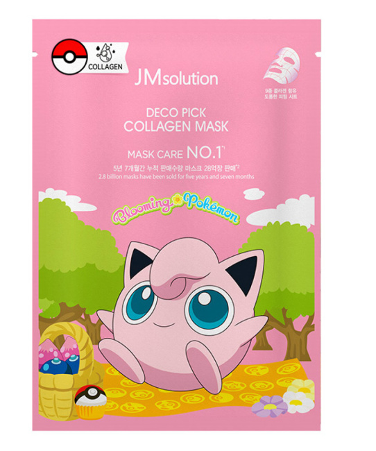 JM Solution Маска тканевая укрепляющая с коллагеном Collagen Mask X Pokemon Jigglypuff, 30мл