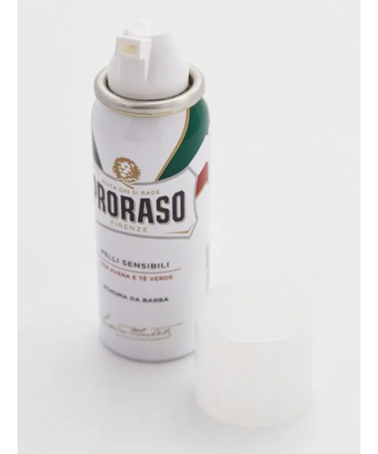 PRORASO Пена для бритья для чувствительной кожи с зеленым чаем и овсом, 50мл (1)