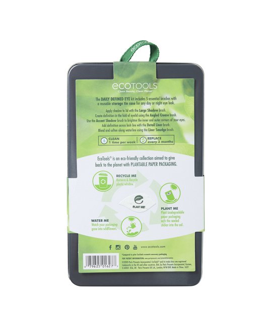 EcoTools Набор кистей для макияжа глаз The Daily Defined Eye Kit, 5шт (2)