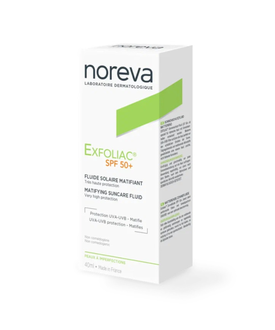 Noreva Эмульсия солнцезащитная матирующая SPF 50+ Exfoliac, 40мл (2)
