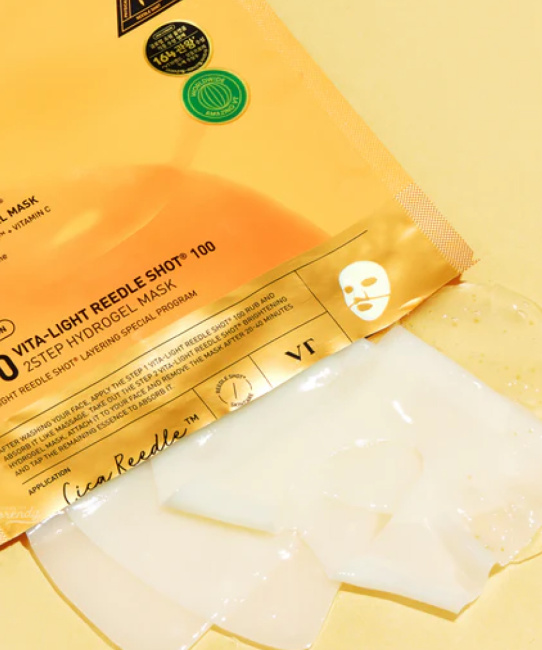 VT COSMETICS Двухфазная гидрогелевая маска с микроиглами осветляющая (оранжевая), 34.5 (1)