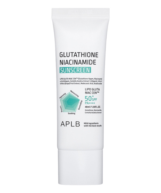 APLB Солнцезащитный крем GLUTATHIONE NIACINAMIDE SUNSCREEN SPF50+ PA++++, 40мл
