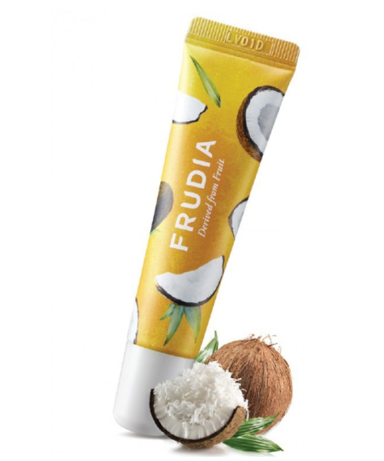 FRUDIA Смягчающий крем для губ с кокосом, 10г (1)