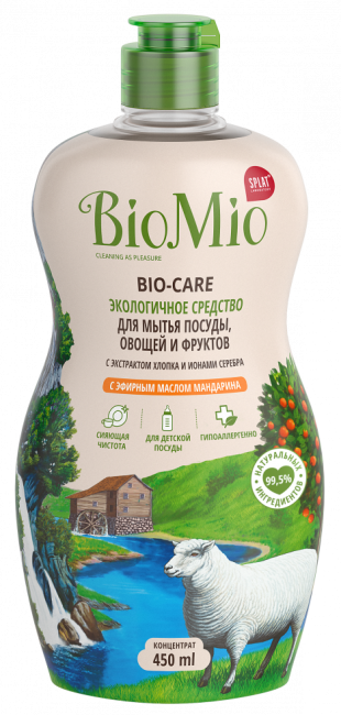 BioMio Средство для мытья посуды экологичное "Мандарин", 450мл