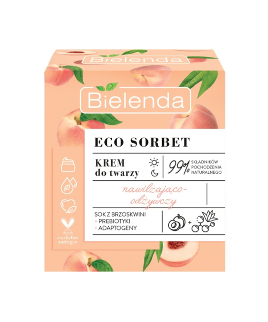 Bielenda Крем для лица увлажняющий и питательный ECO SORBET Peach, 50мл (1)