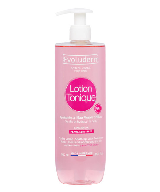 Evoluderm Лосьон-тоник для лица с розовой водой, 500мл