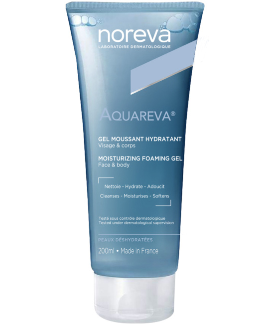 Noreva Гель очищающий увлажняющий для лица и тела Aquareva, 200мл