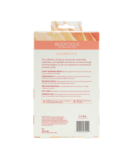 EcoTools Набор кистей для макияжа глаз Elements, 6шт (3)
