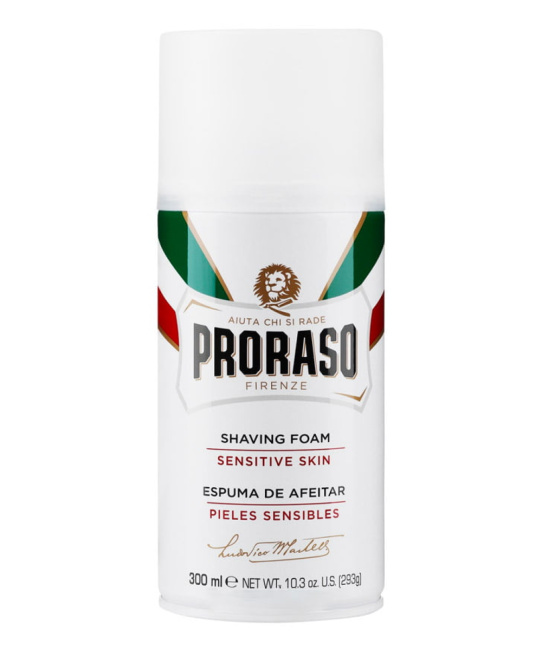 PRORASO Пена для бритья для чувствительной кожи с зеленым чаем и овсом