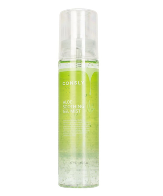 Consly Успокаивающий гель-мист для лица с экстрактом алоэ вера, 120мл