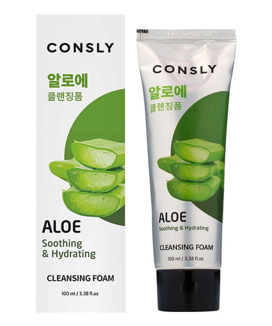 Consly Балансирующая кремовая пенка для умывания с экстрактом зеленого чая, 100мл (1)