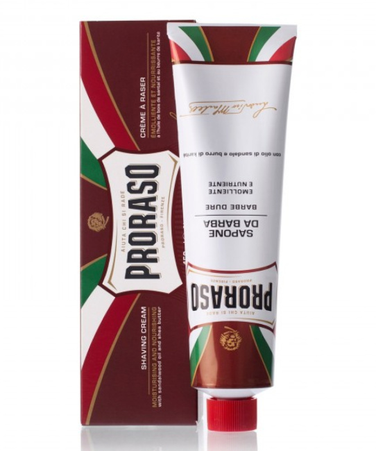 PRORASO Крем для бритья питательный с маслом сандала и маслом ши, 150