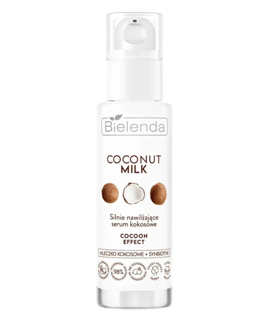 Bielenda Сыворотка высокоувлажняющая кокосовая COCONUT MILK COCOON EFFECT, 30мл