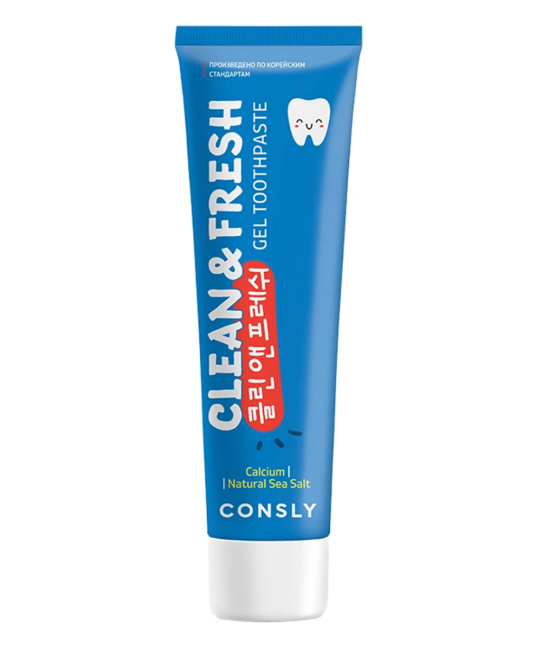 Consly Реминерализующая гелевая зубная паста с кальцием и натуральной морской солью, 105г