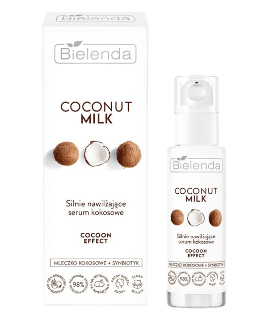 Bielenda Сыворотка высокоувлажняющая кокосовая COCONUT MILK COCOON EFFECT, 30мл (1)
