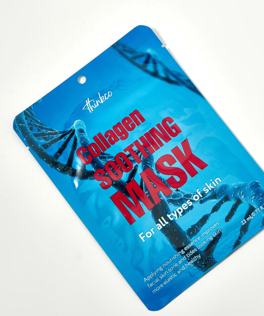 Thinkco Маска-салфетка для лица с коллагеном, COLLAGEN SOOTHING MASK, 23мл (1)