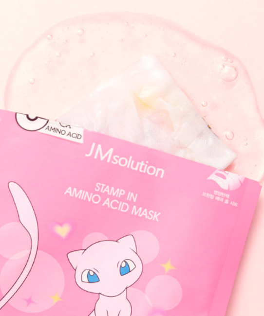 JM Solution Маска тканевая питательная с аминокислотами Amino Acid Mask X Pokemon MEW, 30мл (2)