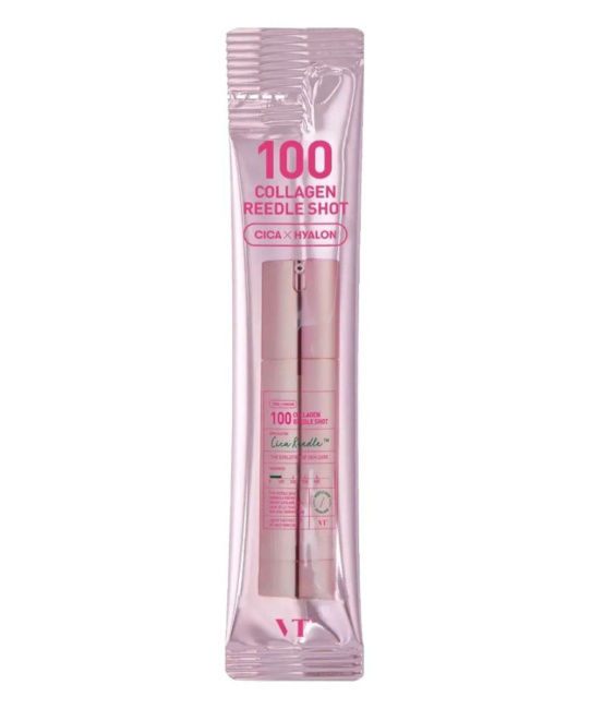 VT COSMETICS VT COSMETICS Бустер-сыворотка с микроиглами и коллагеном 100 Collagen Reedle Shot (розовая) 2 мл, 2
