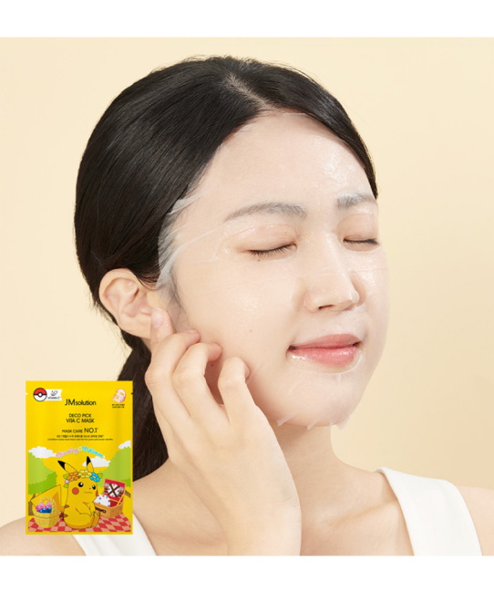 JM Solution Маска тканевая освежающая с витамином C Vita C Mask POKEMON PIKACHU, 30мл (2)