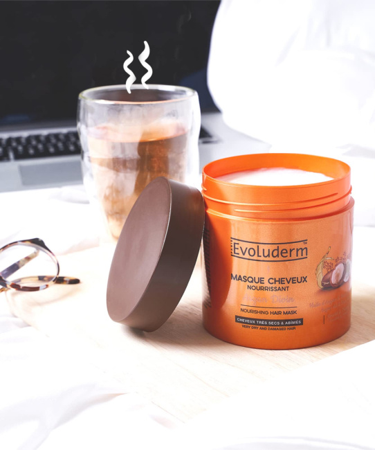 Evoluderm Питательная маска для волос с аргановым маслом и маслом Ши, 500мл (2)