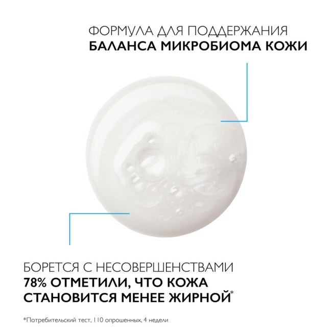 La Roche-Posay Крем-гель для лица очищающий успокаивающий против несовершенств Н Iso-Biome, 200мл (1)