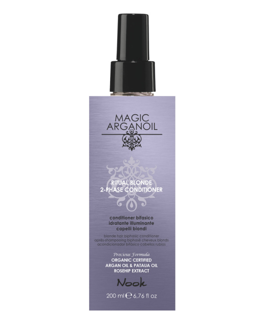 NOOK Кондиционер двухфазный для светлых волос Магия Арганы Nook MAGIC ARGANOIL BLONDE STORY 2-PHASE CONDITIONER blonde hair illuminating, 200мл (2)