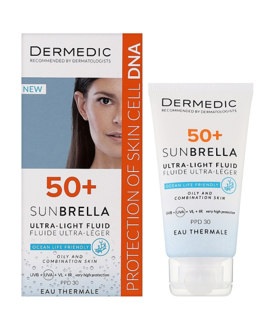 Dermedic Ультралегкий флюид SPF 50+ для жирной и комбинированной кожи, 40мл (1)
