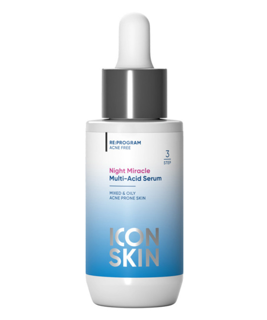 Icon skin Сыворотка для лица мультикислотная ночная, 30мл