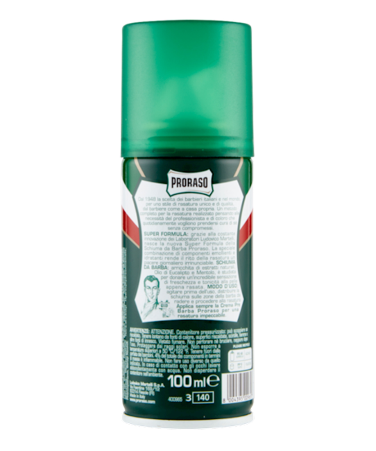 PRORASO Пена для бритья освежающая с маслом эвкалипта и ментолом, 100мл (1)