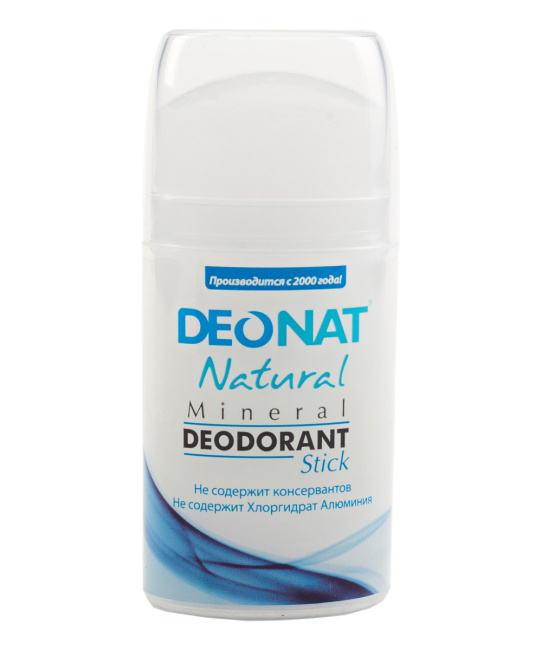 Deonat Дезодорант-Кристалл "ДеоНат" чистый, стик овальный, выдвигающийся  (pushup), 100г