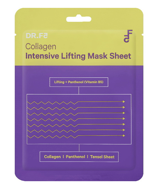 DR.F5 Интенсивная лифтинг маска для лица двойного действия с коллагеном, 23г