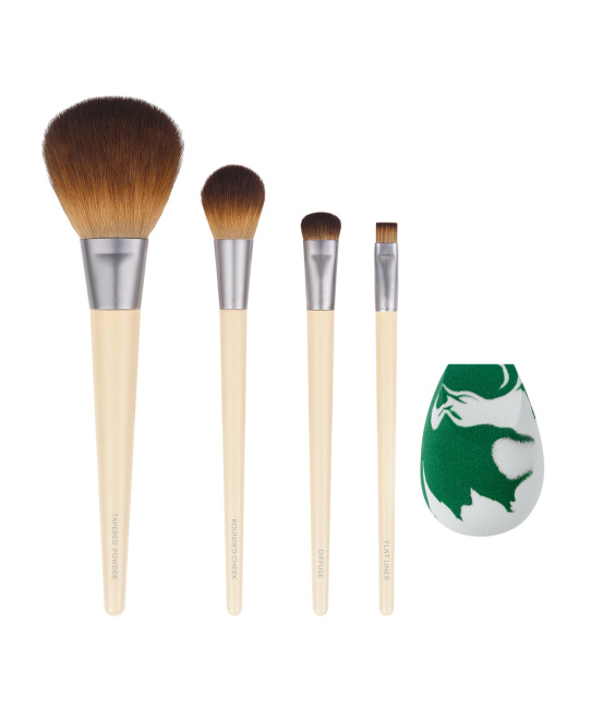 EcoTools Набор кистей и спонж для макияжа The Core Five, 5шт (1)