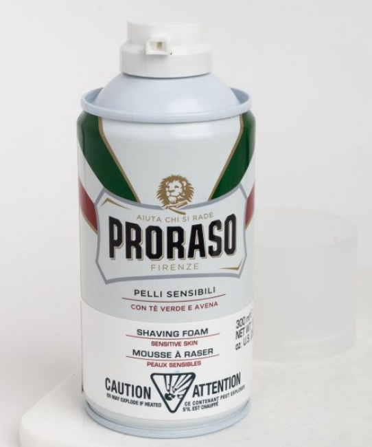 PRORASO Пена для бритья для чувствительной кожи с зеленым чаем и овсом, 50мл (2)