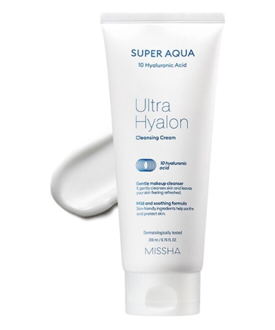 MISSHA Крем очищающий для лица  Super Aqua Ultra Hyalron Cleansing Cream, 200мл (1)