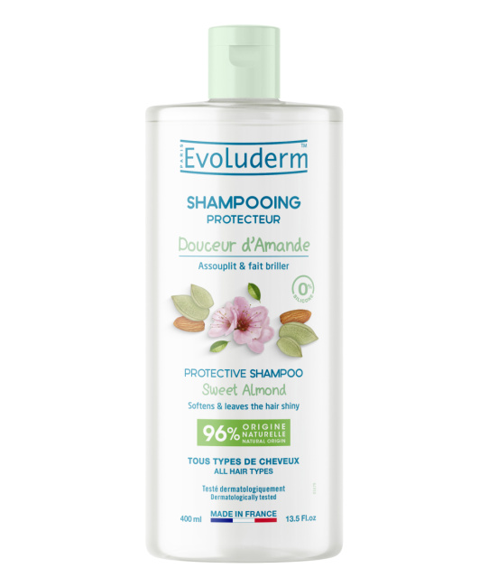 Evoluderm Защитный шампунь с миндальным молочком и маслом Ши, 400мл