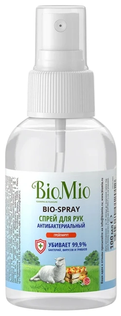 BioMio Спрей для рук антибактериальный "Грейпфрут", 100мл